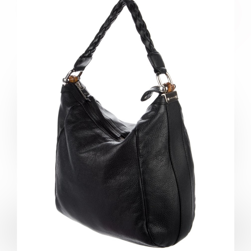 🖤✨Authentic Gucci large leather Bamboo Bar accent shoulder bag🖤✨ - Picture 2 of 16